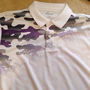 Greg Norman Attack Life golf polo shirt, NEW